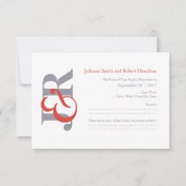 エレガントモダンMonogram Wedding RSVP