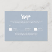 エレガントモダンPeonies Blue結婚のQRコードRSVP エンクロージャーカード (正面)