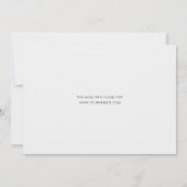 エレガントモダンPhoto Black Script結婚's セーブザデート (裏面)