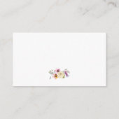 エレガントモダンPink Purpleフローラ結婚のウェブサイト エンクロージャーカード (裏面)