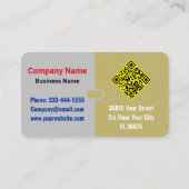 エレガントモダンQRコードのスキャン 名刺 (裏面)