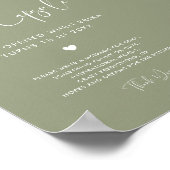 エレガントモダンSage Timeカプセル1st誕生日サイン ポスター (角)