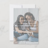 エレガントモダンScript 2 photos bridesid proposal 招待状 (裏面)