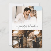 エレガントモダンScript 4 Photo結婚式招待状 招待状 (裏面)