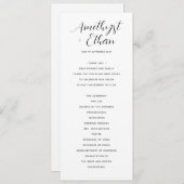 エレガントモダンScript Black & White 結婚's プログラム (正面/裏面)