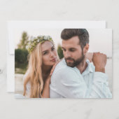 エレガントモダンScript Flowers Photo結婚's セーブザデート (裏面)