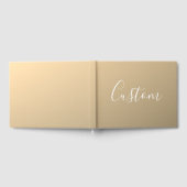 エレガントモダンScript MonogramまたはWord | ゴールデン ゲストブック (全面)