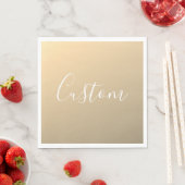 エレガントモダンScript MonogramまたはWord | ゴールデン スタンダードランチョンナプキン (インサイチュ)