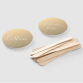 エレガントモダンScript MonogramまたはWord | ゴールデン ハンドファン (組立なし)