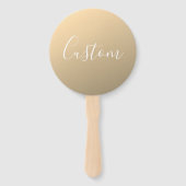 エレガントモダンScript MonogramまたはWord | ゴールデン ハンドファン (正面)