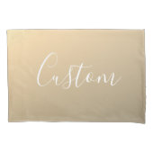 エレガントモダンScript MonogramまたはWord | ゴールデン 枕カバー (正面)