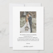 エレガントモダンScript Photoクラシック結婚's サンキューカード (裏面)