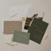 エレガントモダンScript Photoクラシック結婚's 招待状