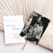 エレガントモダンScript Photoクラシック結婚's 招待状