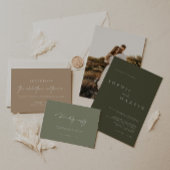 エレガントモダンScript Photoクラシック 結婚PhotoのInvita 招待状