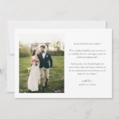 エレガントモダンScript Photo結婚のサンキューカード サンキューカード (正面)