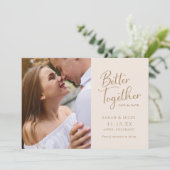 エレガントモダンScript Photo結婚's セーブザデート (スタンド正面)