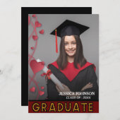 エレガントモダンScript Photo Gradation Party 招待状 (正面/裏面)