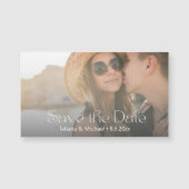 エレガントモダンscript photo save date magent (正面)