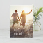 エレガントモダンScript Photo Wedding日付の保存 セーブザデート (スタンド正面)