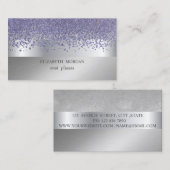 エレガントモダンSilverストライプ Diamonds 名刺 (正面/裏面)