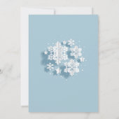エレガントモダンSNOWFLAKE HOLIDAY CHRISTMAS EVE 招待状 (裏面)