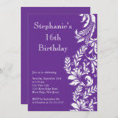 エレガントモダンSweet sixteen 招待状 (正面/裏面)