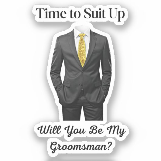 エレガントモダンtuxedo groomsman シール (正面)