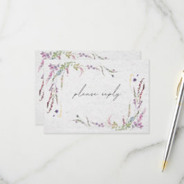 エレガントモダンWildflowersシンプル Wedding RSVP