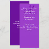 エレガントモト結婚ラム教会プログラム紫 プログラム (正面/裏面)