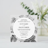 エレガントモノクロヴィンテージフランスのバラ (スタンド正面)