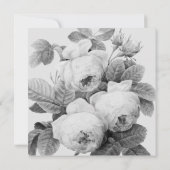 エレガントモノクロヴィンテージフランスのバラ (裏面)