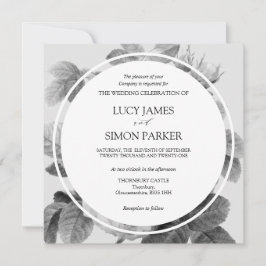 エレガントモノクロヴィンテージフランスのバラ