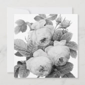 エレガントモノクロヴィンテージフランスのバラ (裏面)