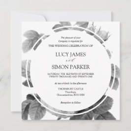 エレガントモノクロヴィンテージフランスのバラ