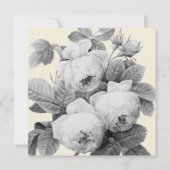 エレガントモノクロヴィンテージフランスのバラ (裏面)