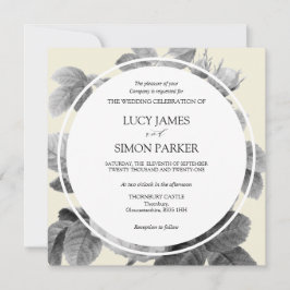 エレガントモノクロヴィンテージフランスのバラ