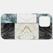 エレガントモノクロ大理石のパタモダンーン美 Case-Mate iPhoneケース (裏面 (横))