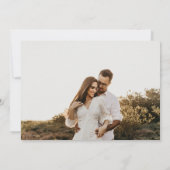 エレガントモノグラカスタムムフォト結婚ズ サンキューカード (裏面)