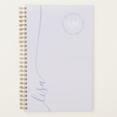 エレガントモノグラミニマルムイニシャルスクリプト名 プランナー手帳 (正面)