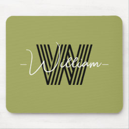 エレガントモノグラムのイニシャルとスクリプト マウスパッド