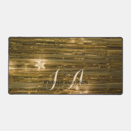 エレガントモノグラムのイニシャル デスクマット