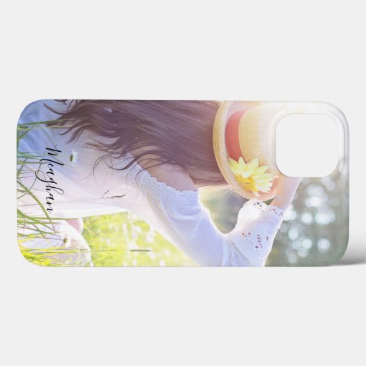 エレガントモノグラムのカスタム写真 Case-Mate iPhoneケース (裏面 (横))