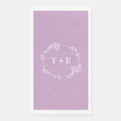 エレガントモノグラムのシンプル薄紫パープ結婚ラーズ (正面)