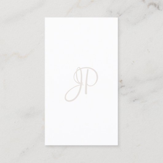 エレガントモノグラムのパーソナライズされたモダンデザイン 名刺 (裏面)