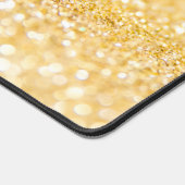 エレガントモノグラムのフェイク金ゴールド デスクマット (コーナー)