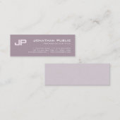 エレガントモノグラムのモダンデザインサロンプレーン スキニー名刺 (正面/裏面)