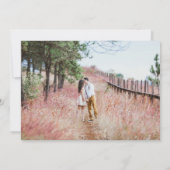 エレガントモノグラムのモダン写真を結婚所有 招待状 (裏面)