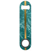 エレガントモノグラムのモダン大理石ブラック金ゴールド スピード栓抜き (裏面)