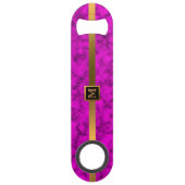 エレガントモノグラムのモダン大理石ブラック金ゴールド スピード栓抜き (正面)